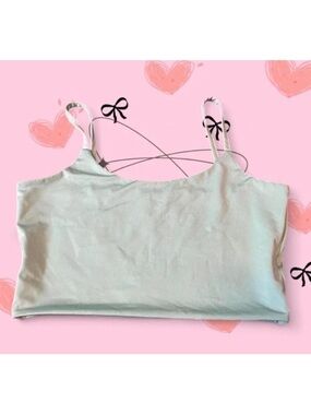 Women's Mint Green Spaghetti-Strap Crop Top
